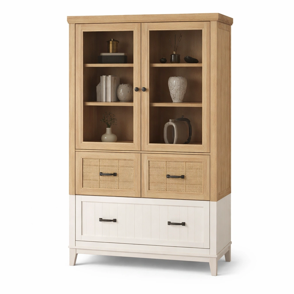 Vitrinenschrank Holzoptik-hometava